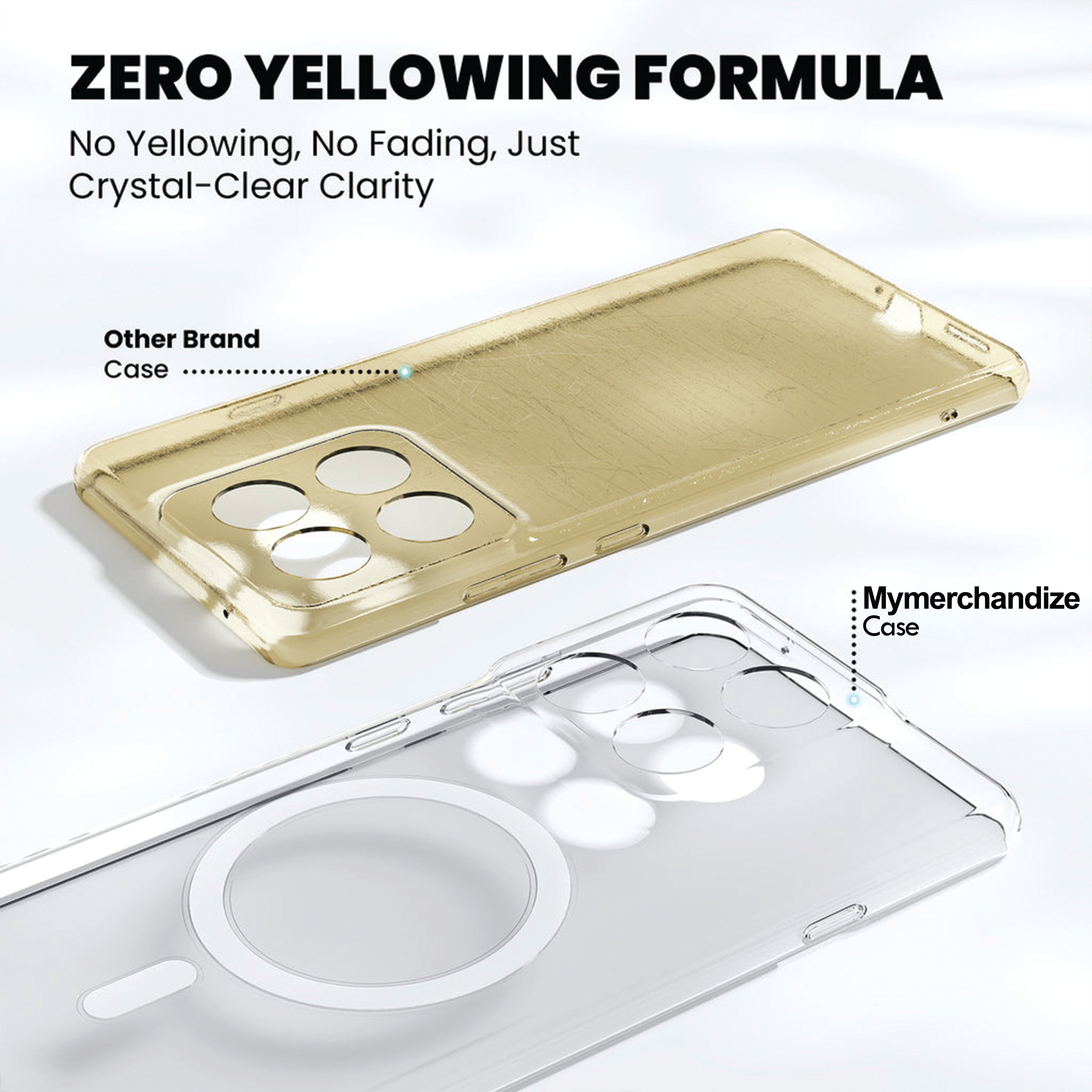 Anti Yellow Magsafe Clear Case for Motorola G86 Power 5G