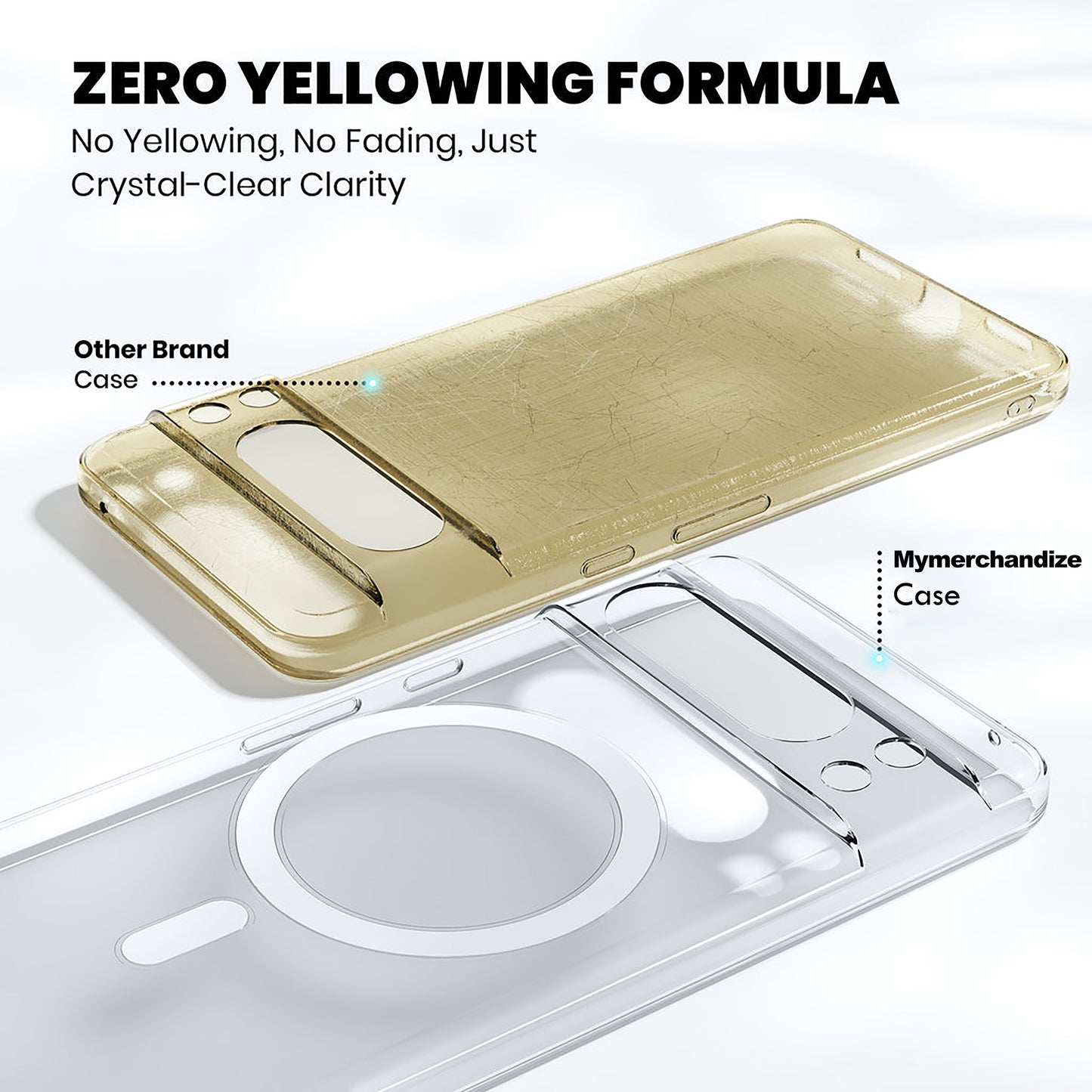 Anti Yellow Magsafe Clear Case for Google Pixel 8 Pro