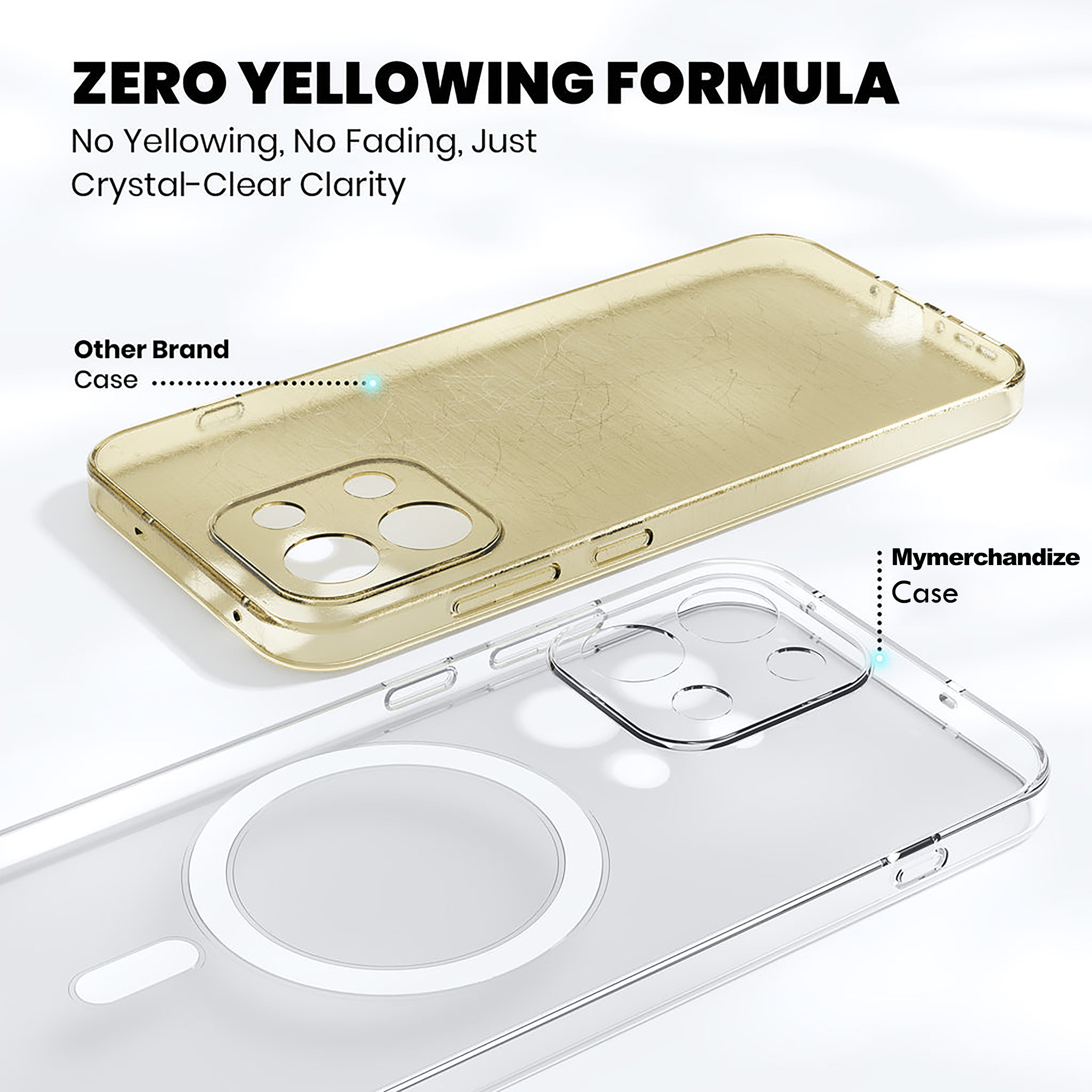 Anti Yellow Magsafe Clear Case for OnePlus Nord CE 2 5G