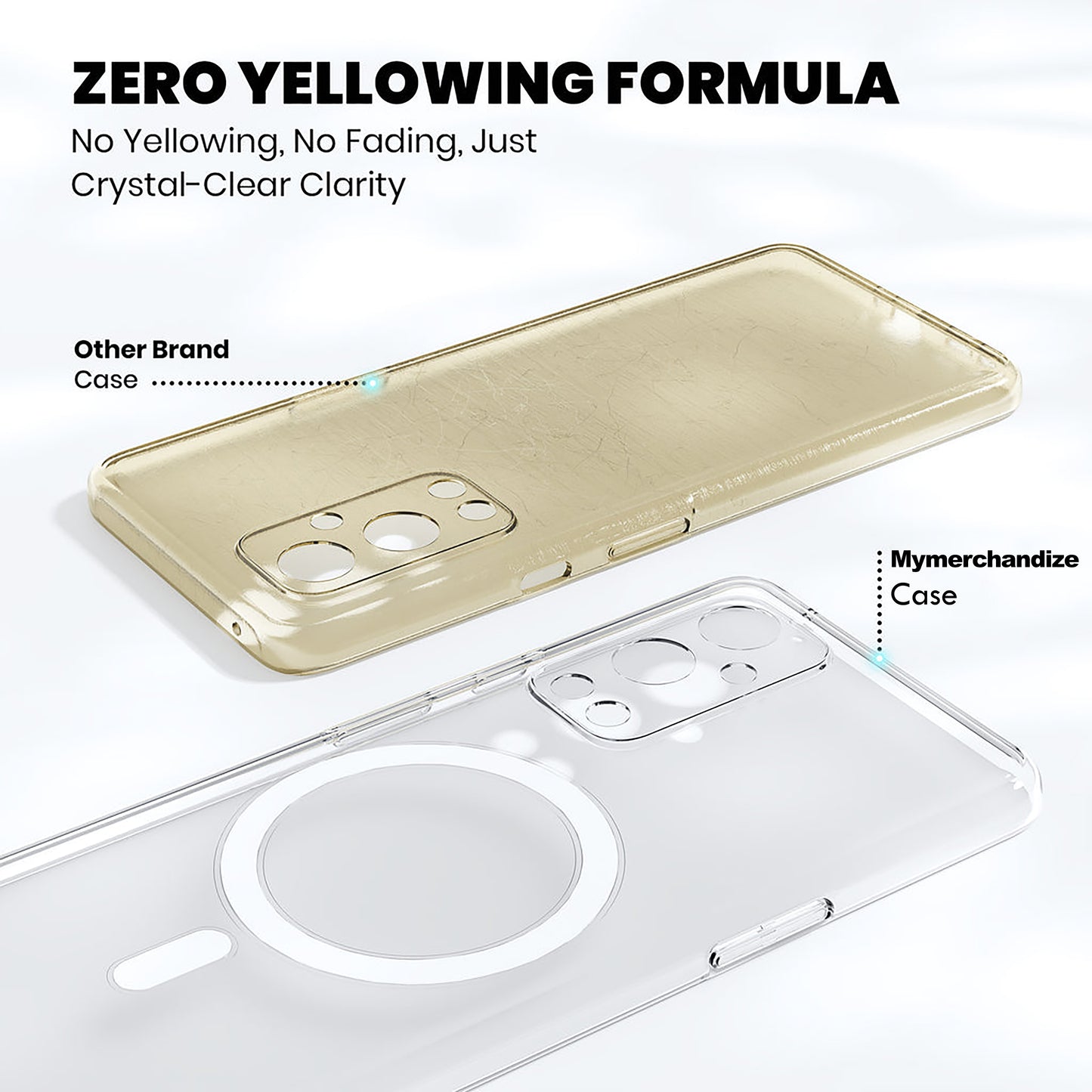 Anti Yellow Magsafe Clear Case for OnePlus 9