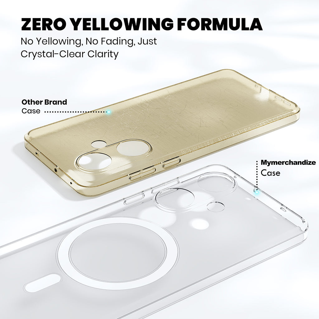 Anti Yellow Magsafe Clear Case for Oneplus Nord 2 5G