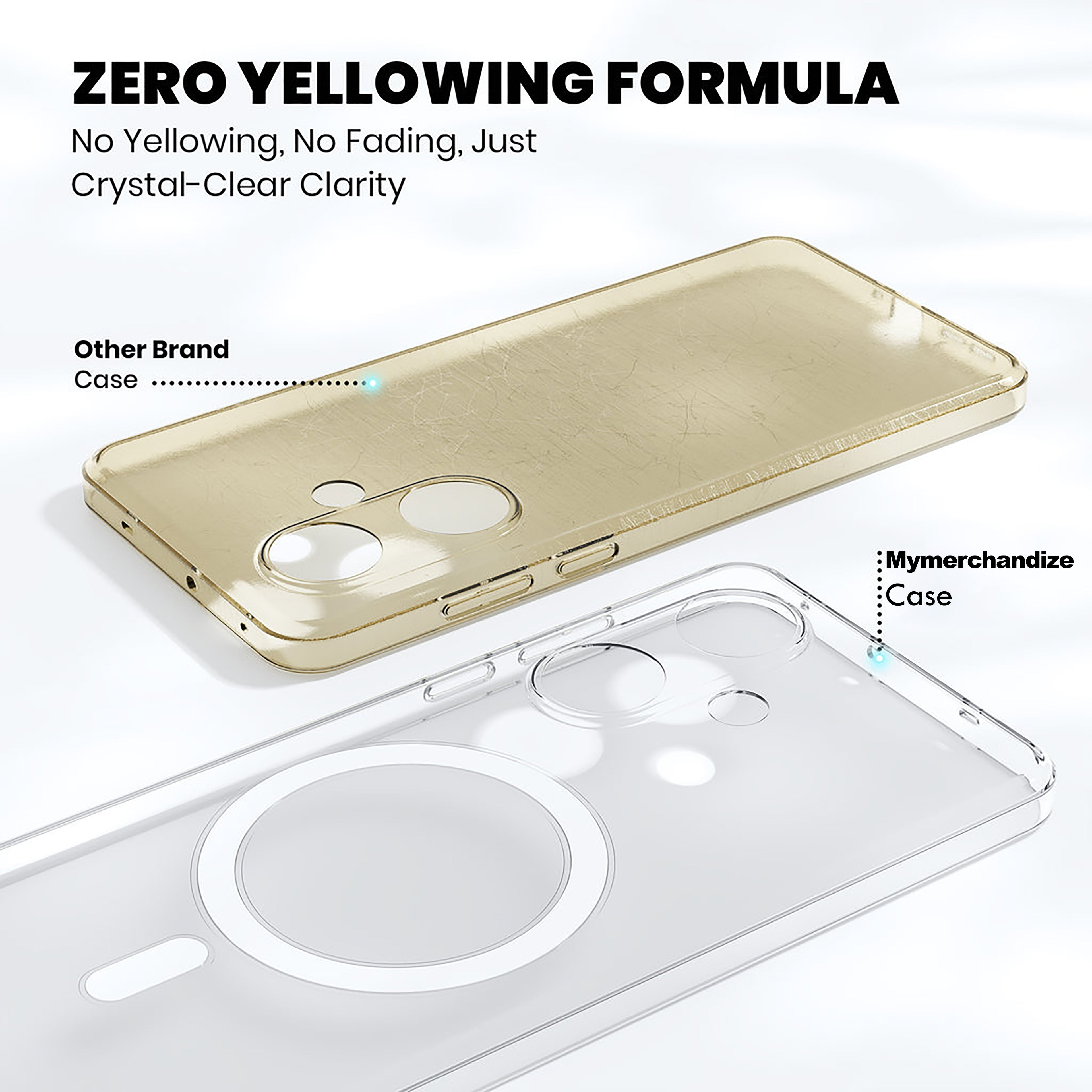 Anti Yellow Magsafe Clear Case for Oneplus Nord 2T 5G