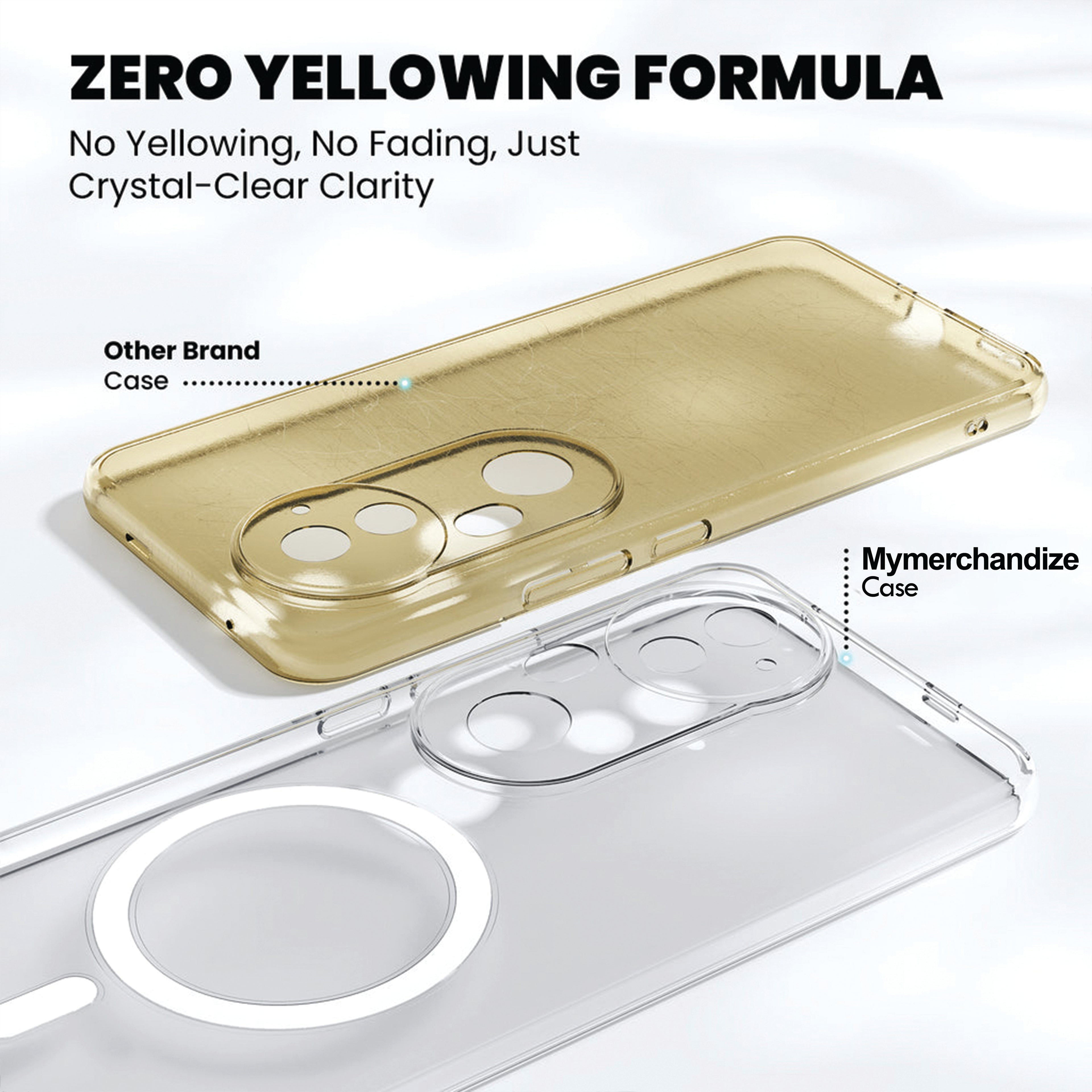 Anti Yellow Magsafe Clear Case for Vivo T4r 5G