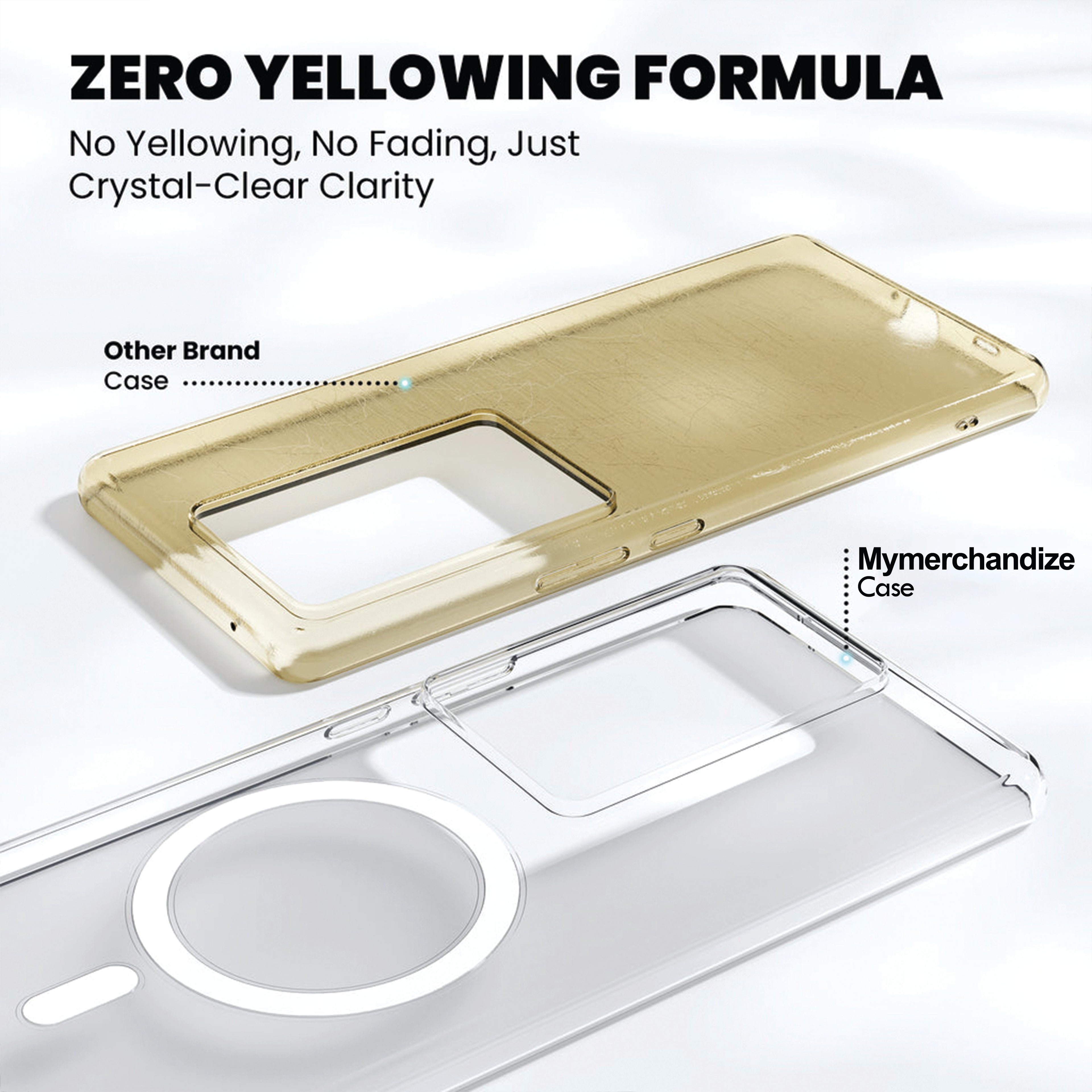 Anti Yellow Magsafe Clear Case for Vivo Y29 5G