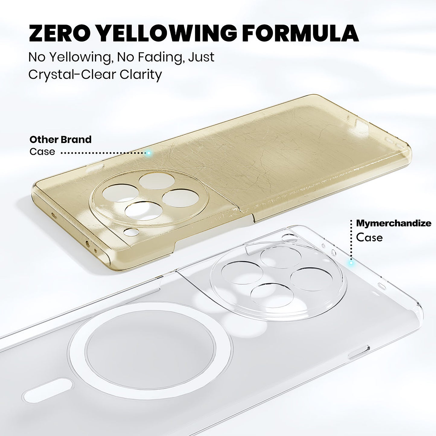 Anti Yellow Magsafe Clear Case for OnePlus 12R