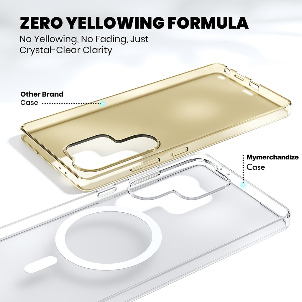 Anti Yellow Magsafe Clear Case for Samsung Galaxy S25 Ultra