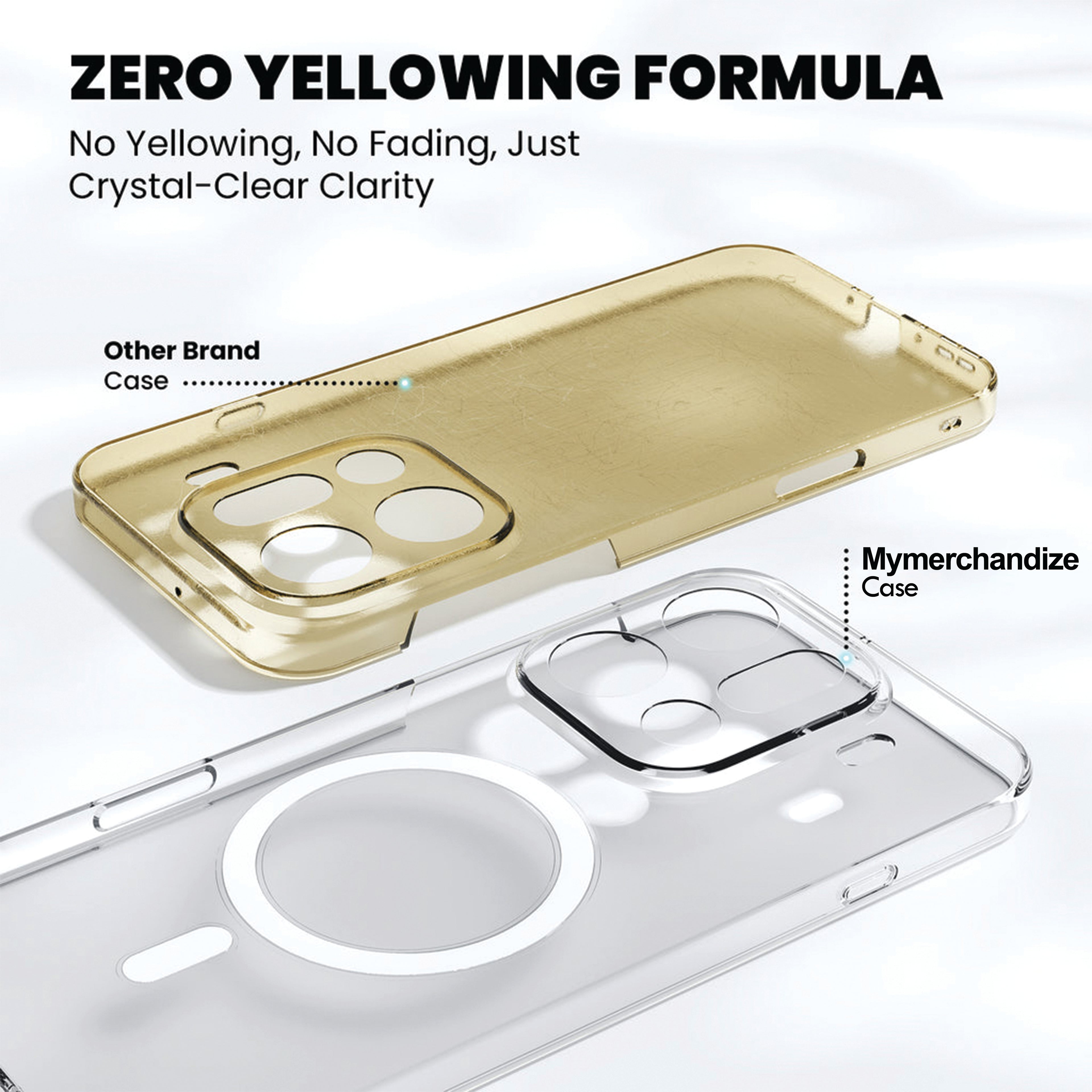 Anti Yellow Magsafe Clear Case for Oppo A5 5G