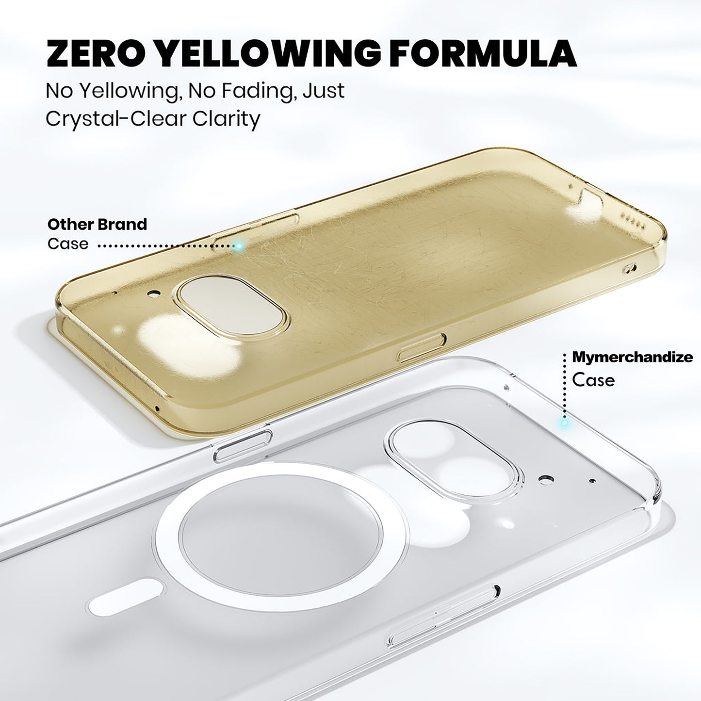 Anti Yellow Magsafe Clear Case for Nothing Phone 2A Plus