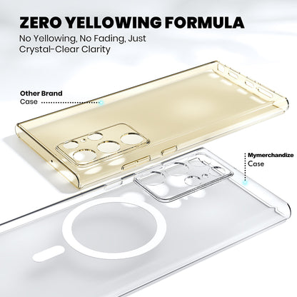 Anti Yellow Magsafe Clear Case for Samsung Galaxy S22 Ultra 5G