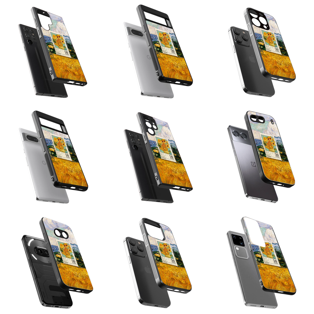 Durable Glass Back Mobile Case for iPhone, Samsung, OnePlus, Google Pixel, Redmi, Vivo, Oppo