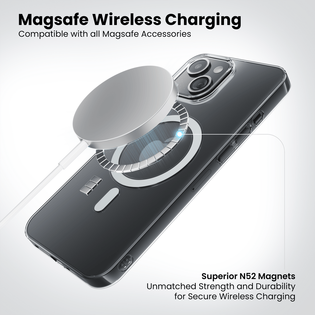 Anti Yellow Magsafe Clear Case for iPhone 15