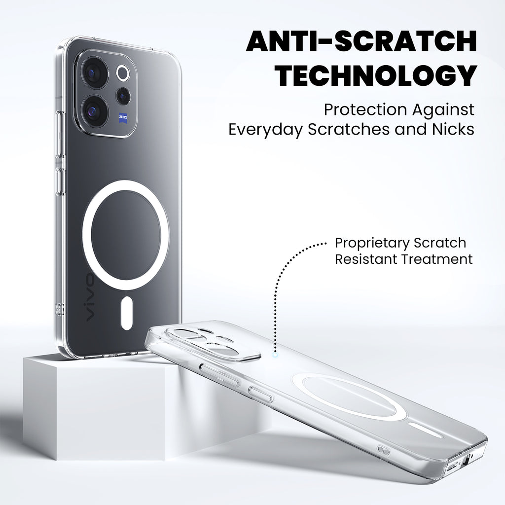 Anti Yellow Magsafe Clear Case for Vivo V70 Elite