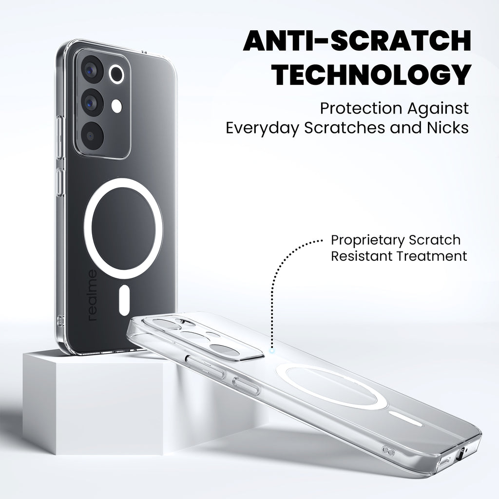 Anti Yellow Magsafe Clear Case for Realme 15x