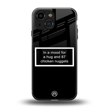 87 chicken nuggets black edition back phone cover | glass case for iphone 13 mini