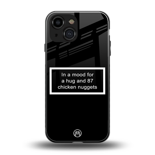 87 chicken nuggets black edition back phone cover | glass case for iphone 13 mini