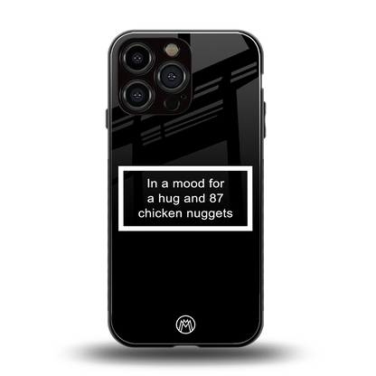 87 chicken nuggets black edition back phone cover | glass case for iphone 13 pro max