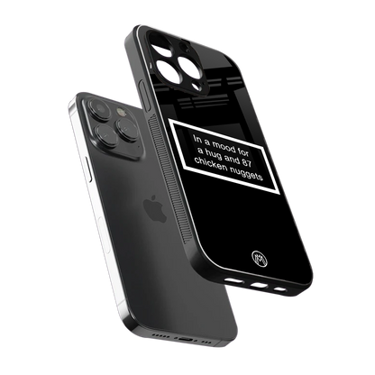 87 chicken nuggets black edition back phone cover | glass case for iphone 13 pro max