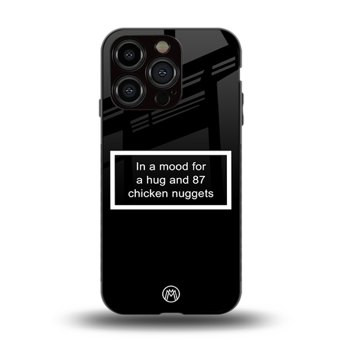 87 chicken nuggets black edition back phone cover | glass case for iphone 13 pro