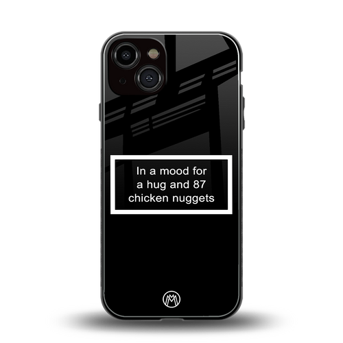 87 chicken nuggets black edition back phone cover | glass case for iphone 13