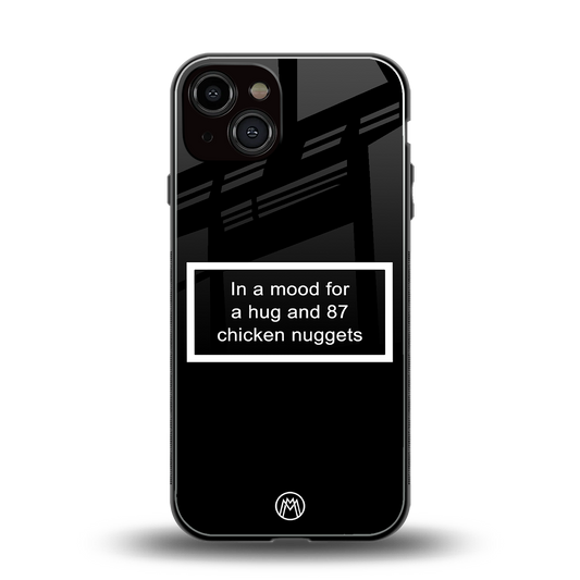 87 chicken nuggets black edition back phone cover | glass case for iphone 13