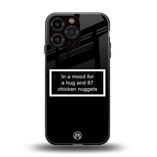 87 chicken nuggets black edition back phone cover | glass case for iphone 16 pro max