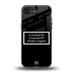 87 chicken nuggets black edition back phone cover | glass case for iphone 16e
