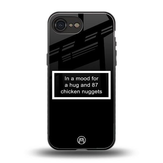 87 chicken nuggets black edition back phone cover | glass case for iphone 16e