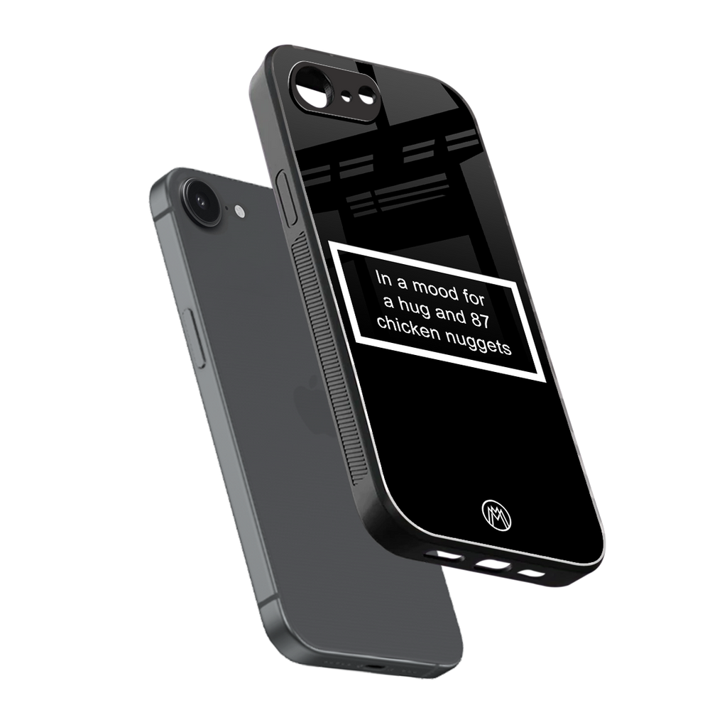 87 chicken nuggets black edition back phone cover | glass case for iphone 16e
