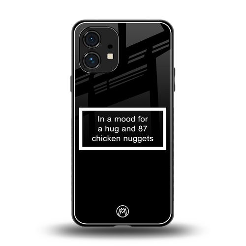 87 chicken nuggets black edition back phone cover | glass case for nothing phone 1