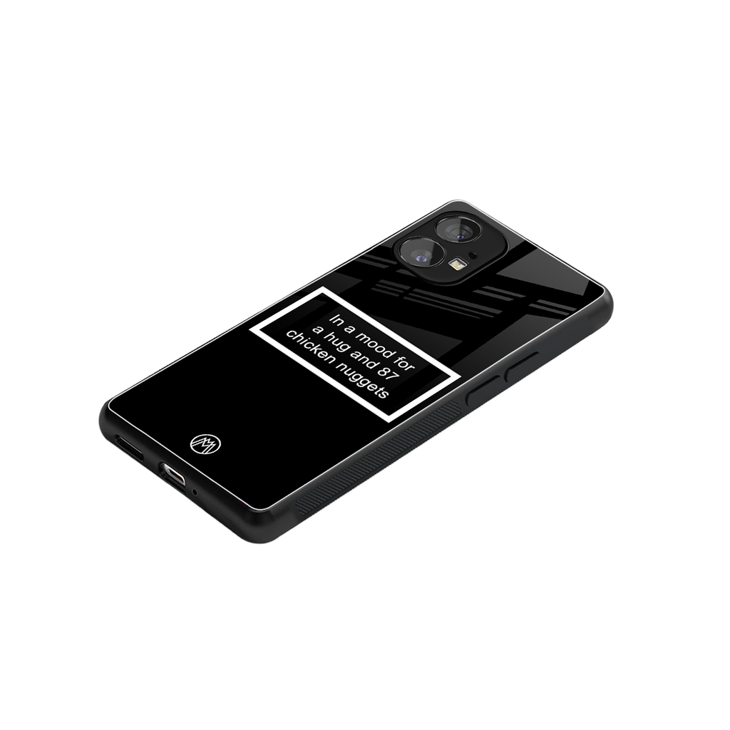 87 chicken nuggets black edition back phone cover | glass case for nothing phone 1