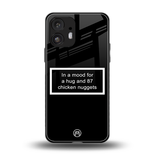 87 chicken nuggets black edition back phone cover | glass case for nothing phone 2