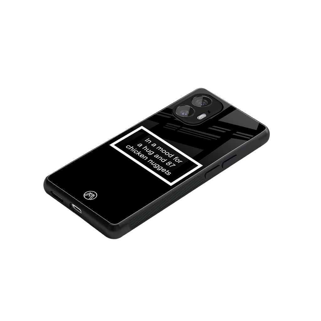 87 chicken nuggets black edition back phone cover | glass case for nothing phone 2