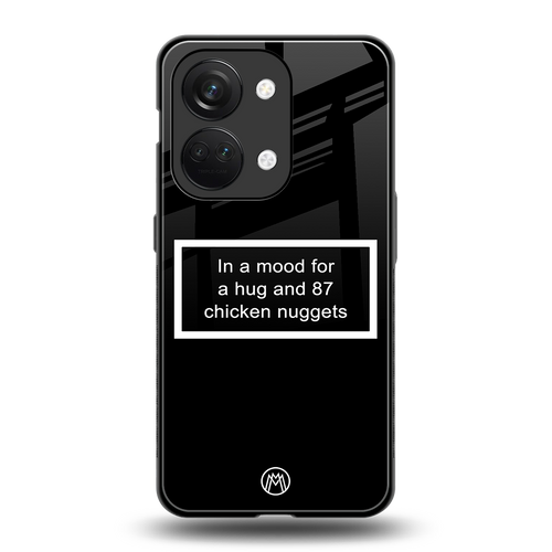 87 chicken nuggets black edition back phone cover | glass case for oneplus nord 3