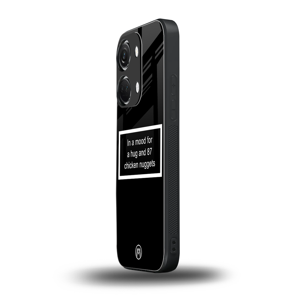 87 chicken nuggets black edition back phone cover | glass case for oneplus nord 3