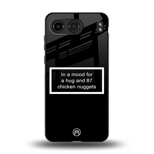 87 chicken nuggets black edition back phone cover | glass case for oneplus nord 4
