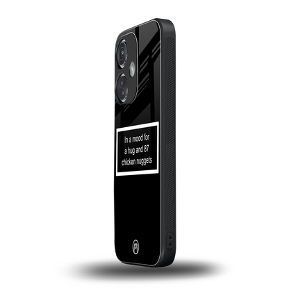 87 chicken nuggets black edition back phone cover | glass case for oneplus nord ce 3