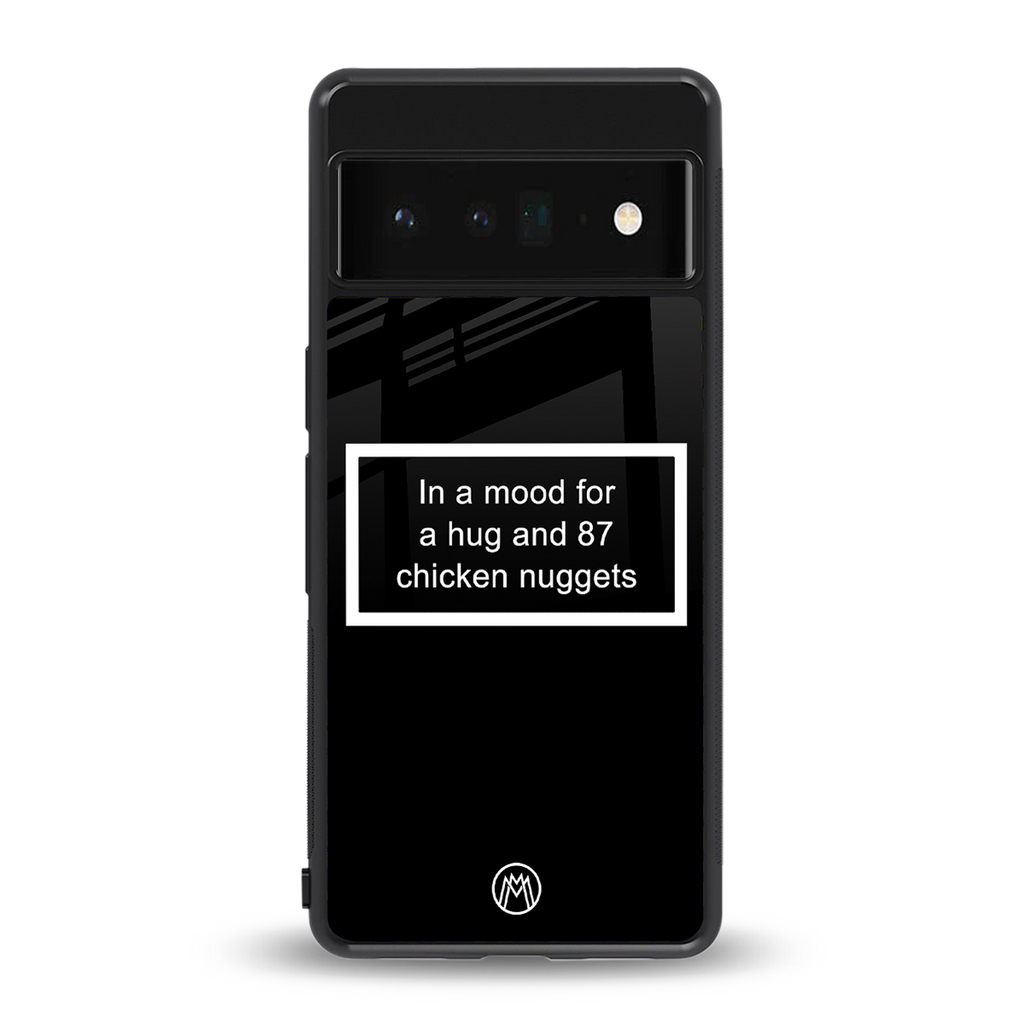 87 chicken nuggets black edition back phone cover | glass case for google pixel 6 pro