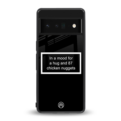 87 chicken nuggets black edition back phone cover | glass case for google pixel 6 pro