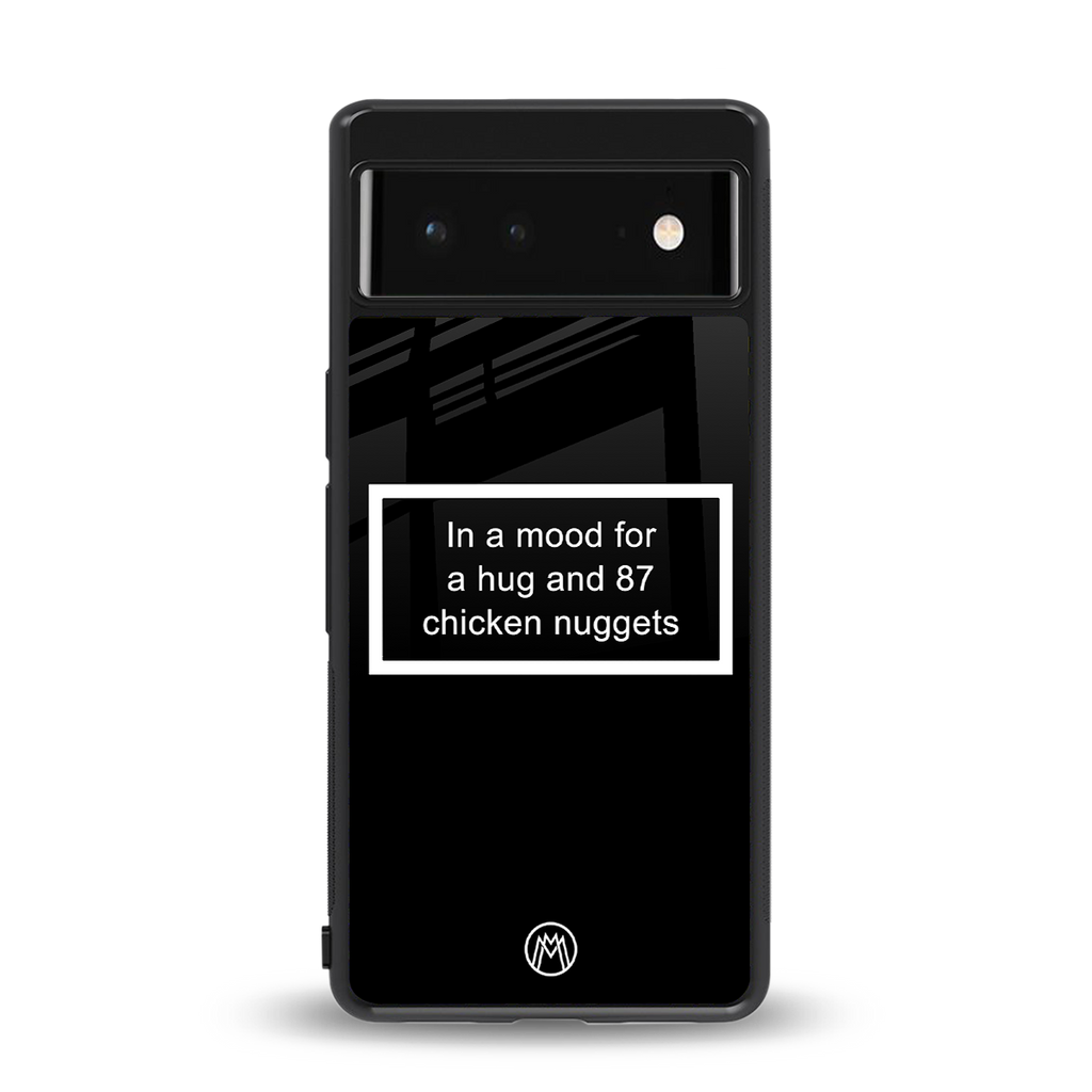 87 chicken nuggets black edition back phone cover | glass case for google pixel 6