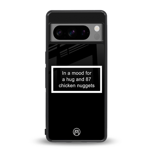 87 chicken nuggets black edition back phone cover | glass case for google pixel 8 pro