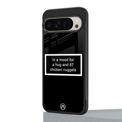 87 chicken nuggets black edition back phone cover | glass case for google pixel 9 pro xl
