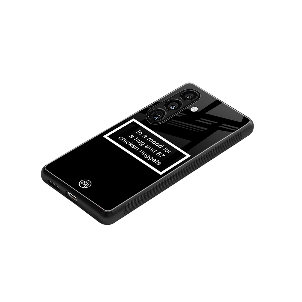 87 chicken nuggets black edition back phone cover | glass case for samsung galaxy s23