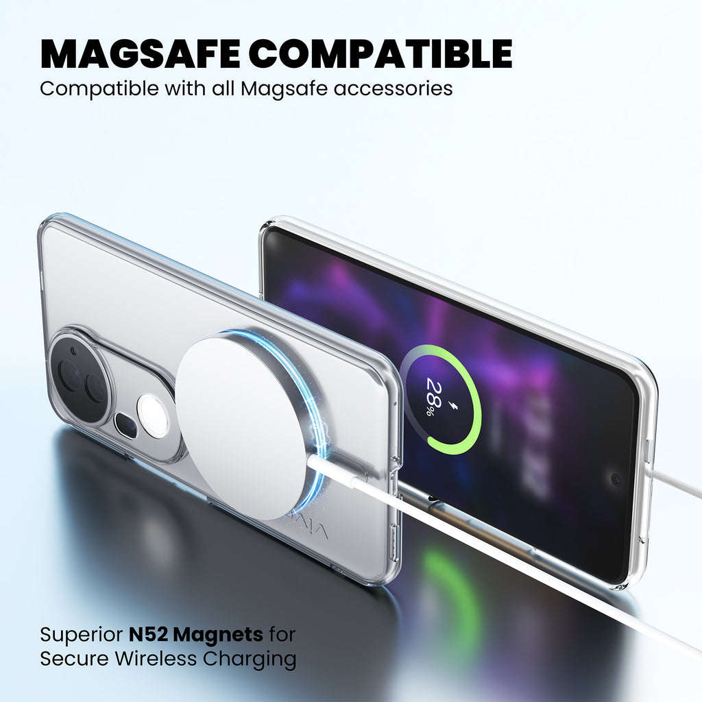 Anti Yellow Magsafe Clear Case for Vivo V50