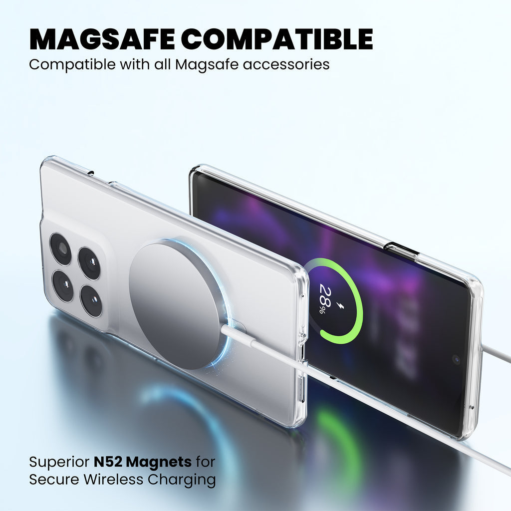 Anti Yellow Magsafe Clear Case for Motorola Edge 60 Fusion