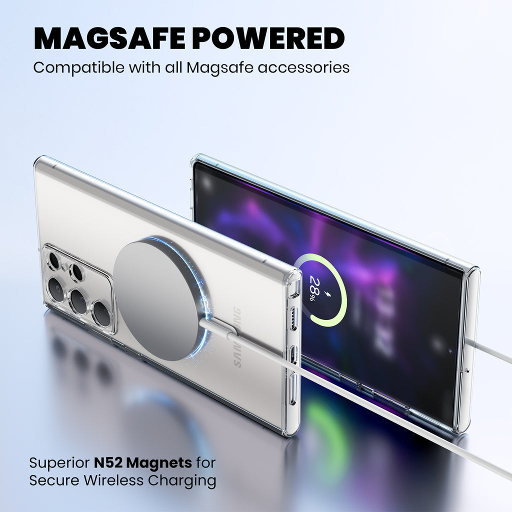 Anti Yellow Magsafe Clear Case for Samsung Galaxy S22 Ultra 5G