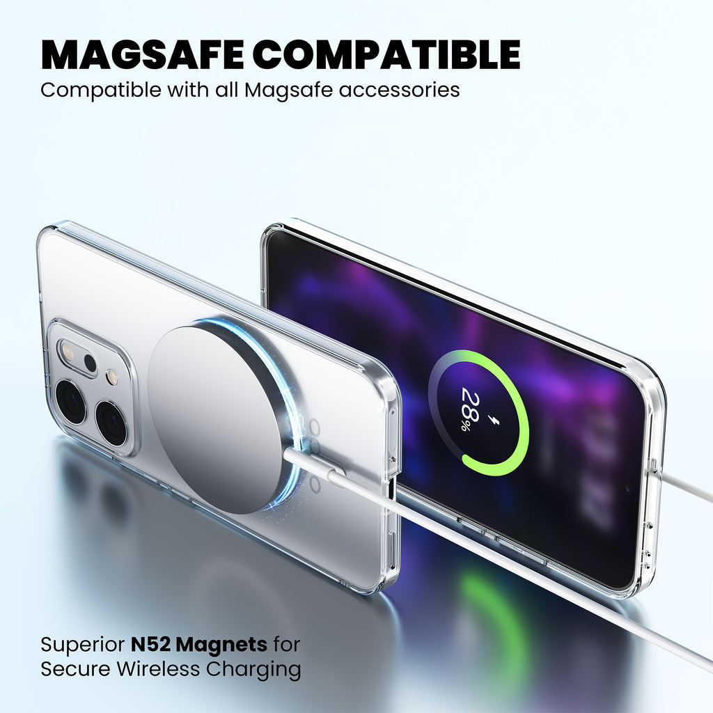 Anti Yellow Magsafe Clear Case for Oppo Reno 14 Pro 5G