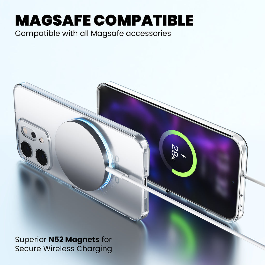 Anti Yellow Magsafe Clear Case for Oppo Reno 11 Pro