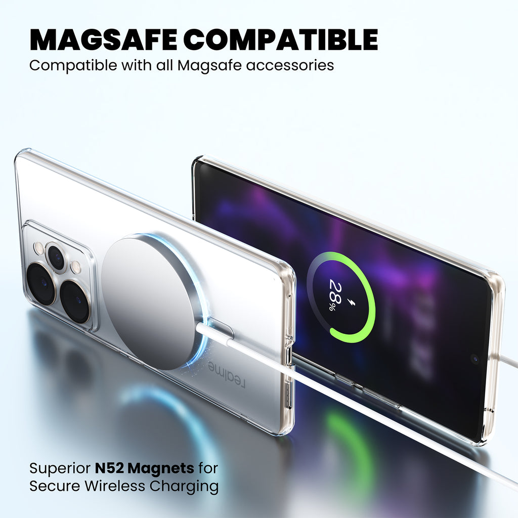 Anti Yellow Magsafe Clear Case for Realme 15t
