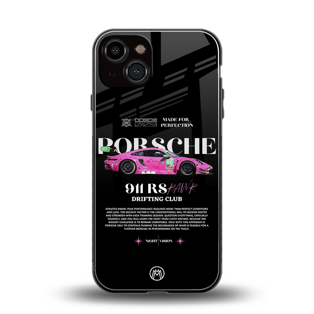 911 drifting club back phone cover | glass case for iphone 13