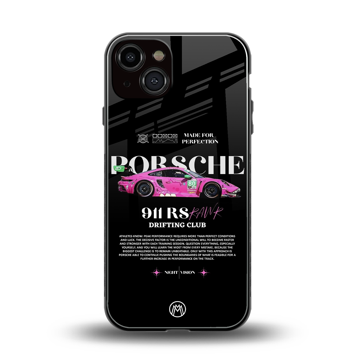 911 drifting club back phone cover | glass case for iphone 13